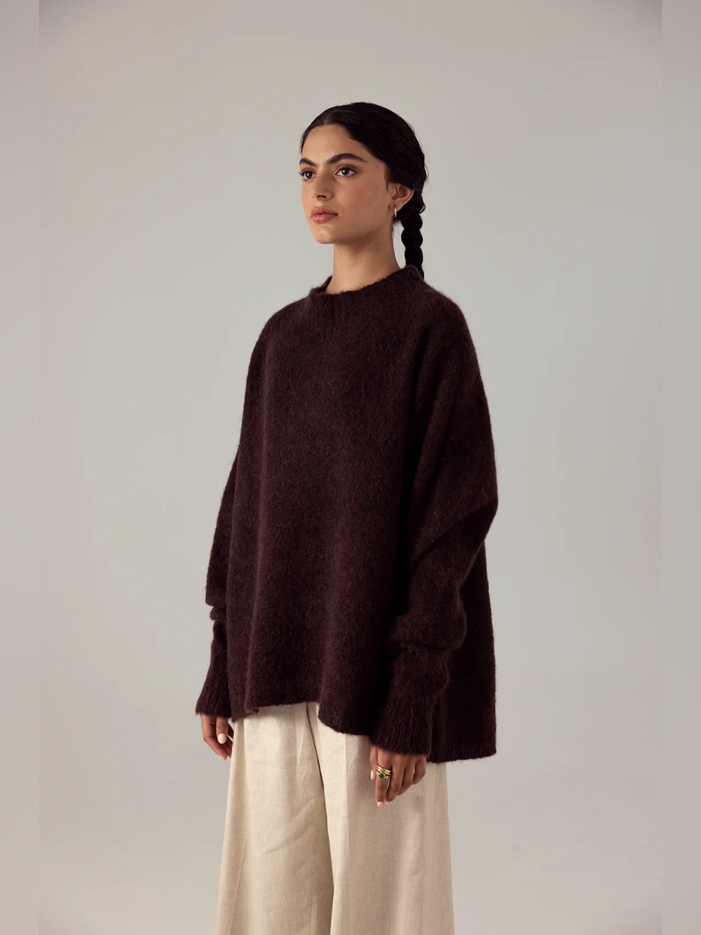 Francie The Campfire Knit In Chocolate Petite Fit Nwt — image 3 of 7